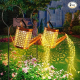 2PCS Solar Watering Can LED Light Strings – Outdoor Decorative Solar Lanterns, IP65 Waterproof Garden Lights