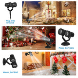 1Pc Christmas Snowflake Projector Light Dual Head LED Stake Light IP44 Waterproof Xmas Decoration For Holiday Indoor Outdoor Use Garden Patio Wall Deco