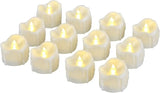 LED Tea Lights Flameless Candles with Timer – 12 Pack Warm White Flickering Candles for Christmas, Weddings, Home Decor & Parties