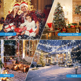 1Pc Christmas Snowflake Projector Light Dual Head LED Stake Light IP44 Waterproof Xmas Decoration For Holiday Indoor Outdoor Use Garden Patio Wall Deco