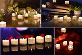 LED Tea Lights Flameless Candles with Timer – 12 Pack Warm White Flickering Candles for Christmas, Weddings, Home Decor & Parties