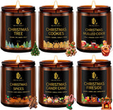 Christmas Candle Set – Holiday Scented Soy Candles Gift Box (4 or 6 Pack) | Christmas Tree, Cookies, Spices & Candy Cane Scents | Perfect Christmas Gift for Women & Men