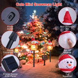 1Pc Solar Christmas Lamp – 3 Snowmen Outdoor Garden Stake Light, IP55 Waterproof, Warm White LED for Yard, Patio & Holiday Décor