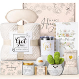 Get Well Soon Gifts Basket for Women – 11Pc Spa Self Care Package, Recovery Gift Set After Surgery, Feel Better, Encouragement Gifts