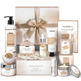 Gifts for Women – 12-Piece Coconut Bath & Body Spa Gift Basket | Luxurious Self-Care Set for Relaxation, Birthday, Christmas & Mother’s Day