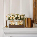 3 Pcs Mason Jar Centerpiece with LED Lights – Farmhouse Table Decor for Dining Room, Kitchen & Living Room