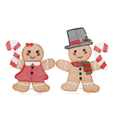 Set of 2 Lighted Gingerbread Man & Candy Cane Christmas Decorations – 80 Warm White LED Lights, Indoor & Outdoor Holiday Display