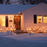 1Pc Solar Christmas Lamp – 3 Snowmen Outdoor Garden Stake Light, IP55 Waterproof, Warm White LED for Yard, Patio & Holiday Décor